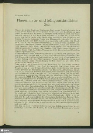 Plauen in ur- und frühgeschichtlicher Zeit