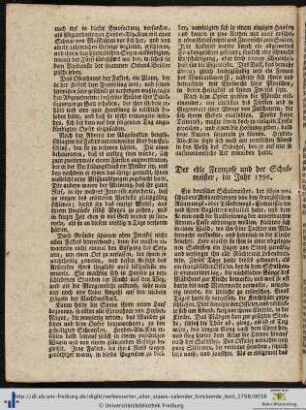 Der edle Franzose und der Schulmeister, im Jahr 1796.