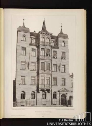 30. Wohnhaus in Nürnberg. Architekt: Georg Heim, daselbst. Apartment house at Nuremberg. Maison d'habitation à Nuremberg.
