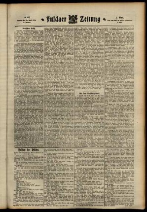 Zweite Ausgabe vom Dienstag, den 23. April 1912.