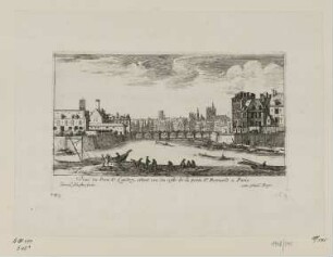 Veuë du Pont St. Landry, estant veu du coste de la porte St. Bernard a Paris, aus: "Verschiedene Ansichten aus dem Jahr 1657"