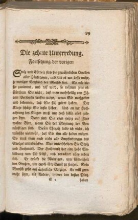 Die zehnte Unterredung. Fortsetzung der vorigen