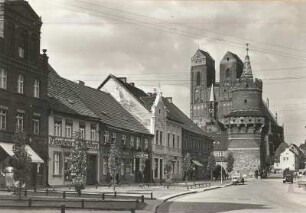 Prenzlau, Mitteltorturm : Prenzlau. Weichhaus beim Stettiner Tor. Ansicht von Westen