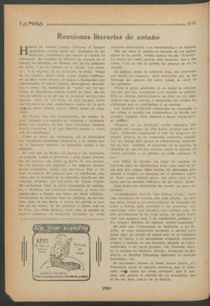 Reuniones literarias de antaño