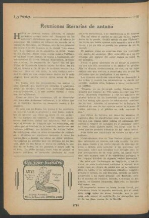 Reuniones literarias de antaño