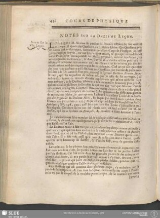 Notes Sur La Onzième Leçon