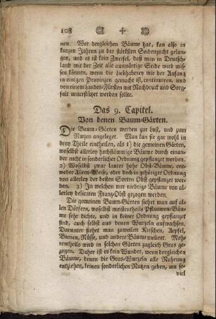 Das 9. Capitel. Von denen Baum-Gärten.