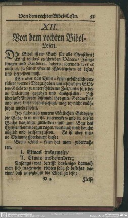 XII. Von dem rechten Bibel-Lesen