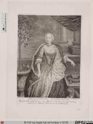 Bildnis Philippine Charlotte, Herzogin zu Braunschweig-Lüneburg-Wolfenbüttel, geb. Prinzessin von Preußen