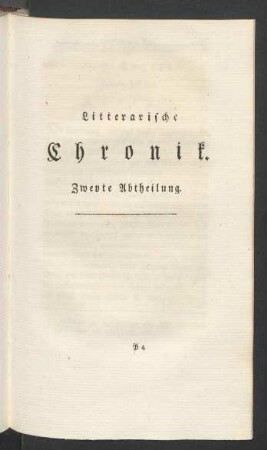Zweyte Abtheilung