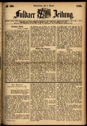 Ausgabe vom Donnerstag, den 09. August 1883.