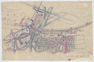 Städtebaulicher Wettbewerb "Rund um den Zoo" (nicht realisiert) – Lageplan. Berlin-Charlottenburg