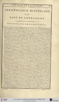 Chronologie historique des rois de Bourgogne