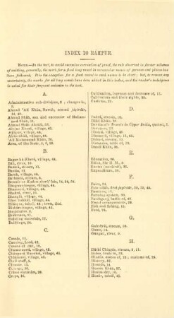 Index to Rámpur