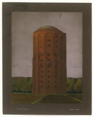 Wasserturm Winterhude, Hamburg: Perspektivische Ansicht