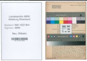 Entnazifizierung Wilhelm Neu , geb. 13.05.1903 (Elektromeister)