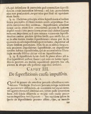 Caput III. De superstitionis causis impulsivis.
