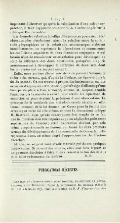 Publications récentes.