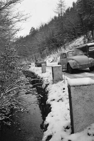 Ausflugsfahrt ins Albtal nach Schneefall an den Weihnachtsfeiertagen.