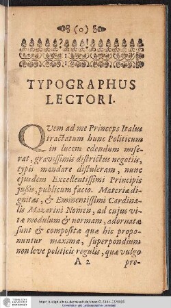 TYPOGRAPHUS LECTORI.