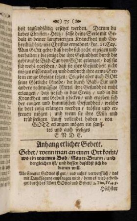 75-84, 11. Anhang etlicher anderer Gebet ...