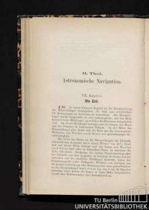 II. Theil. Astronomische Navigation.