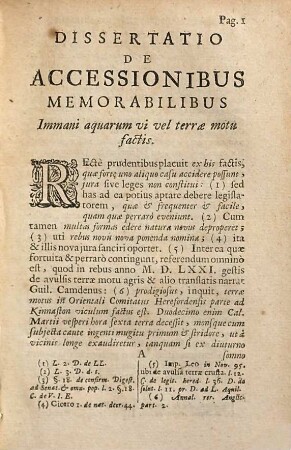 Gerh. Feltmanni Dissertatio De Accessionibus Memorabilibus Immani aquarum vi vel terrae motu factis ...