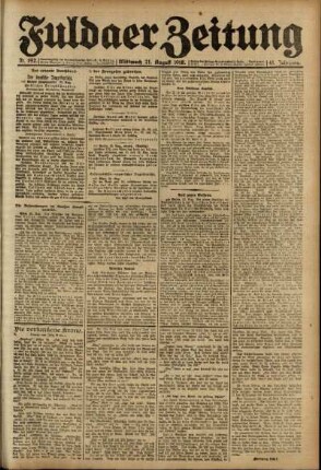 Ausgabe vom Mittwoch, den 21. August 1918.