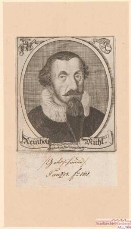 Reinholt Mühl; geb. 1581; gest. 1634