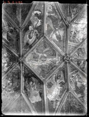 evangelische Friedhofkirche; Wandbild im Schiff, Decke
