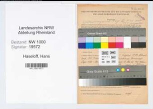 Entnazifizierung Hans Haseloff, geb. 28.05.1912 (Polizeibeamter)