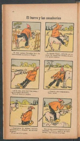 El burro y las zanahorias - [Cómic]