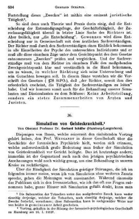 604-622, Simulation von Geisteskrankheit