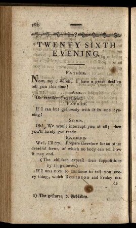Twenty Sixth Evening.