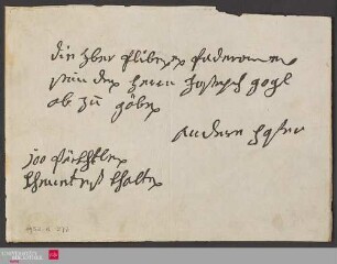 Ms 85-1 - Brief von Andreas Hofer an unbekannt