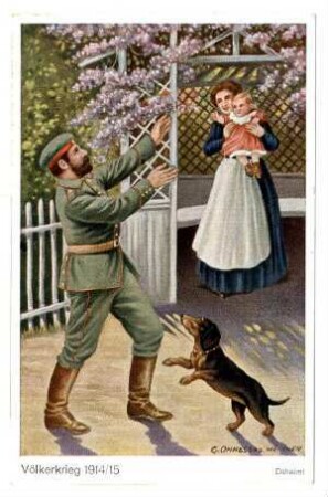 Völkerkrieg 1914/15 Nr. 149: Daheim! (Mayer)
