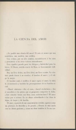La ciencia del amor