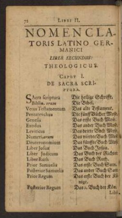 Liber Secundus: Theologicus.