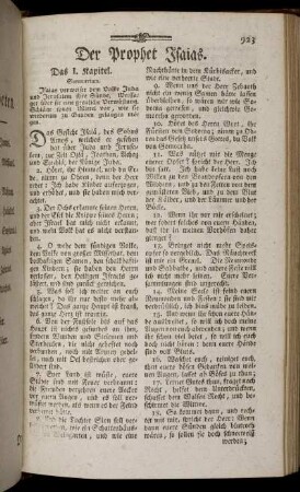 Der Prophet Isaias.