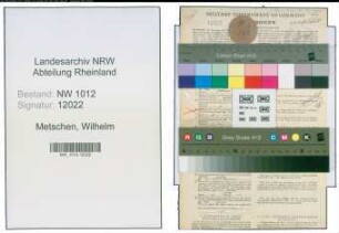 Entnazifizierung Wilhelm Metschen , geb. 28.11.1893 (Vorarbeiter)
