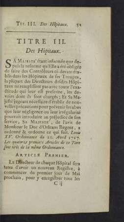 Titre III.