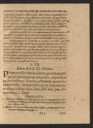 L. VII. Iidem AA. [et] CC. Phileto.