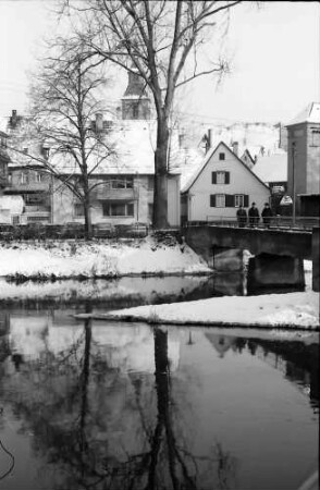 Nagold: Promenade und Brücke an der Nagold