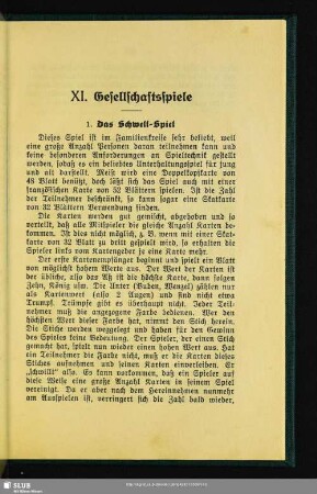 XI. Gesellschaftsspiele