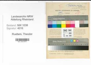 Entnazifizierung Theodor Ruetters , geb. 23.03.1901 (Bueroangestellter)