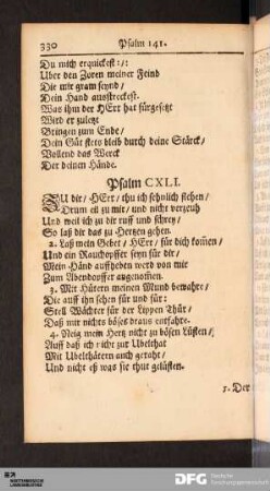 Psalm CXLI, CXLII, CXLIV, CXLV, CXLVIII, CXLIX