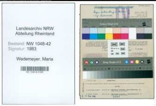 Entnazifizierung Maria Wedemeyer , geb. 28.07.1912 (Kindergaertnerin)