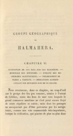 Chapitre VI. Occupation de ces iles par les européens. - ...