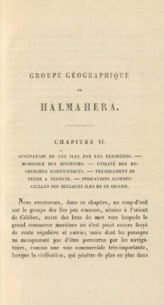 Chapitre VI. Occupation de ces iles par les européens. - ...