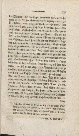 Von der Untersuchung der Schußwunden.